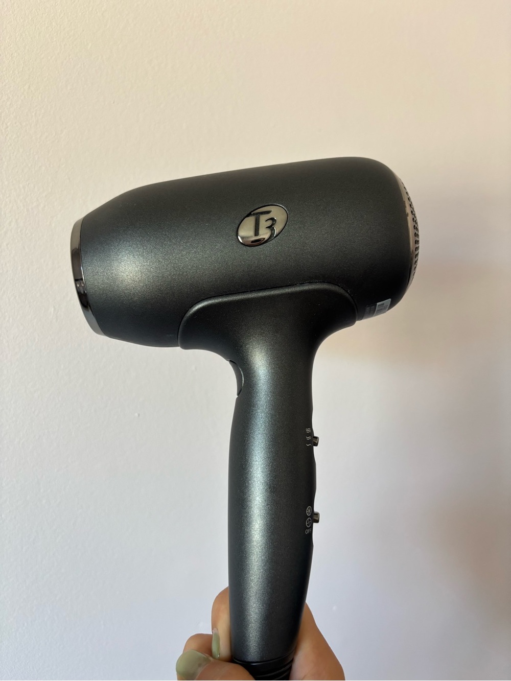 T3 Matte Black Travel Hair Dryer